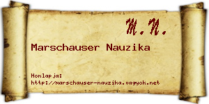 Marschauser Nauzika névjegykártya
